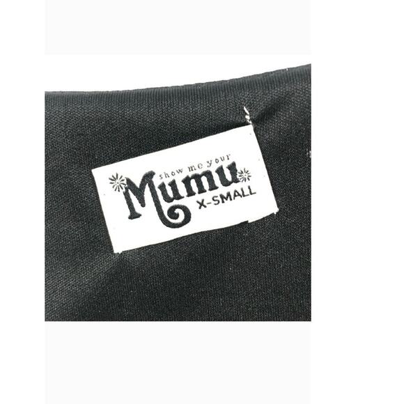 Show Me Your Mumu MARCIA Black and Gold Cosmic Dot Mini Dress - Picture 7 of 8